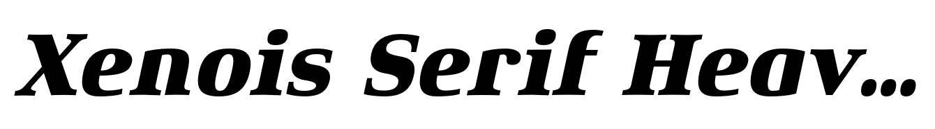 Xenois Serif Heavy Italic